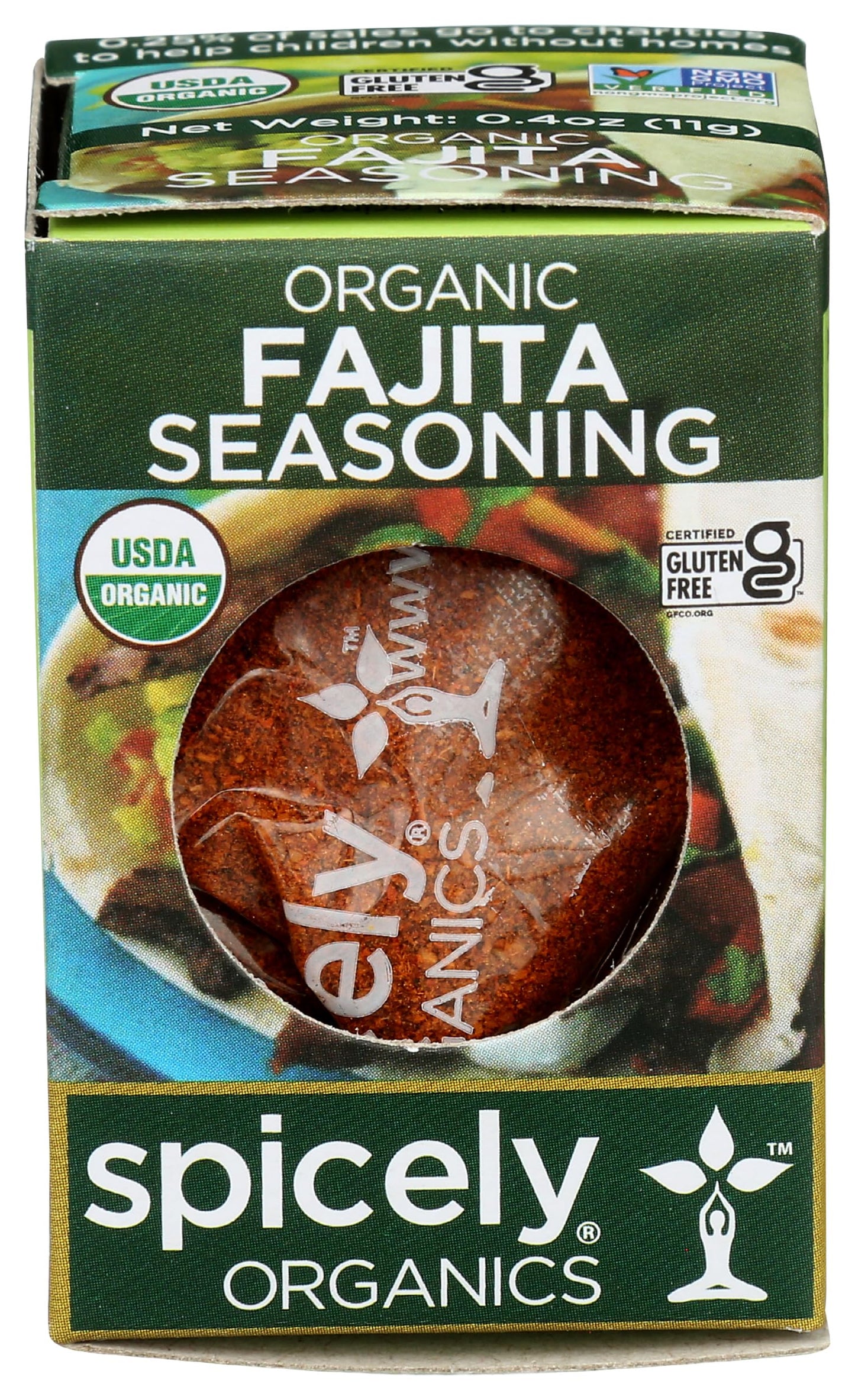 Spicely Organic Seasoning Fajita 0.40 Ounce Ecobox Certified Gluten Free