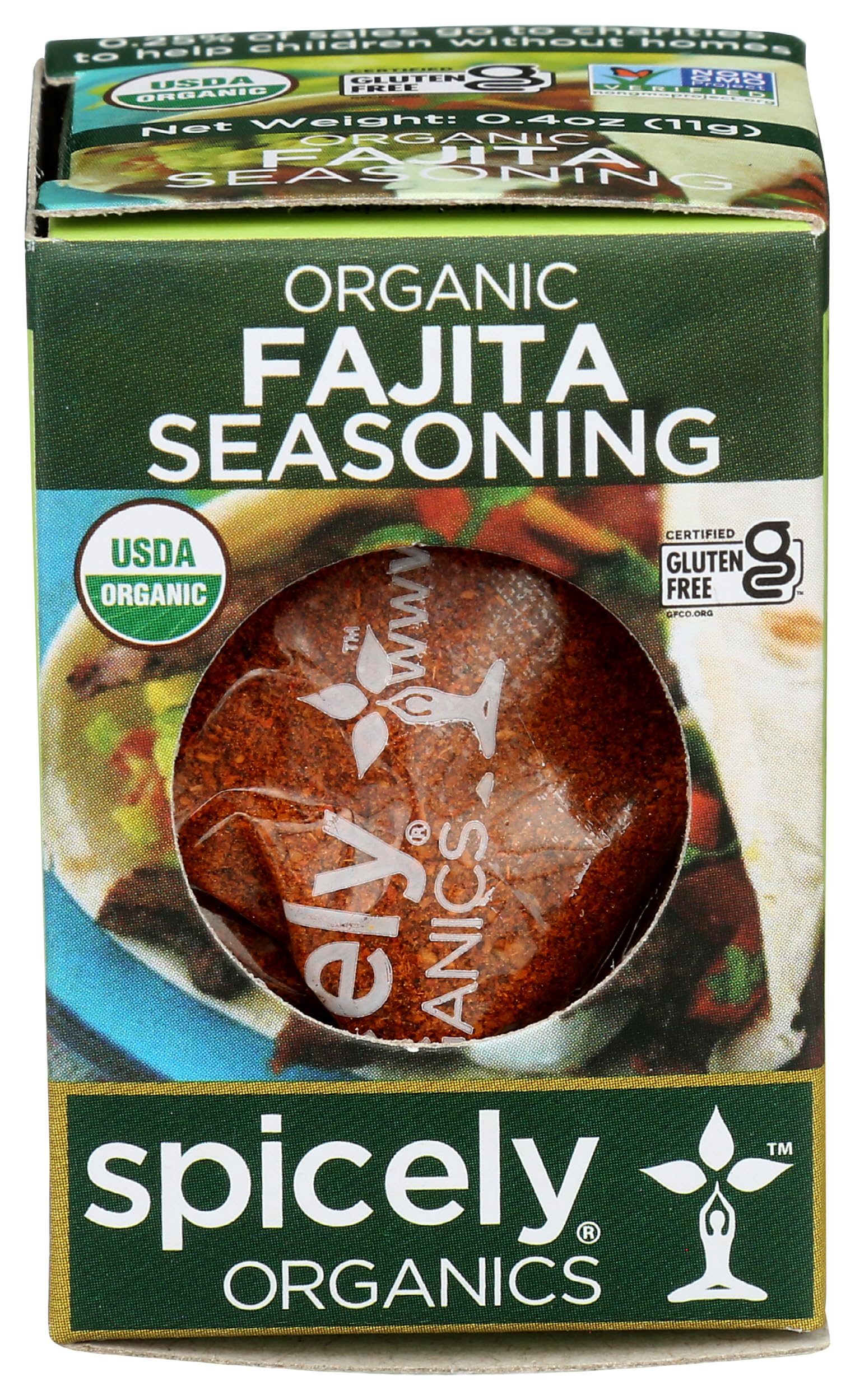 Spicely Organic Seasoning Fajita 0.40 Ounce Ecobox Certified Gluten Free