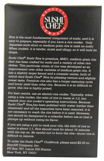 Sushi Chef Short Grain Rice, 20-Ounce Boxes (Pack Of 6)
