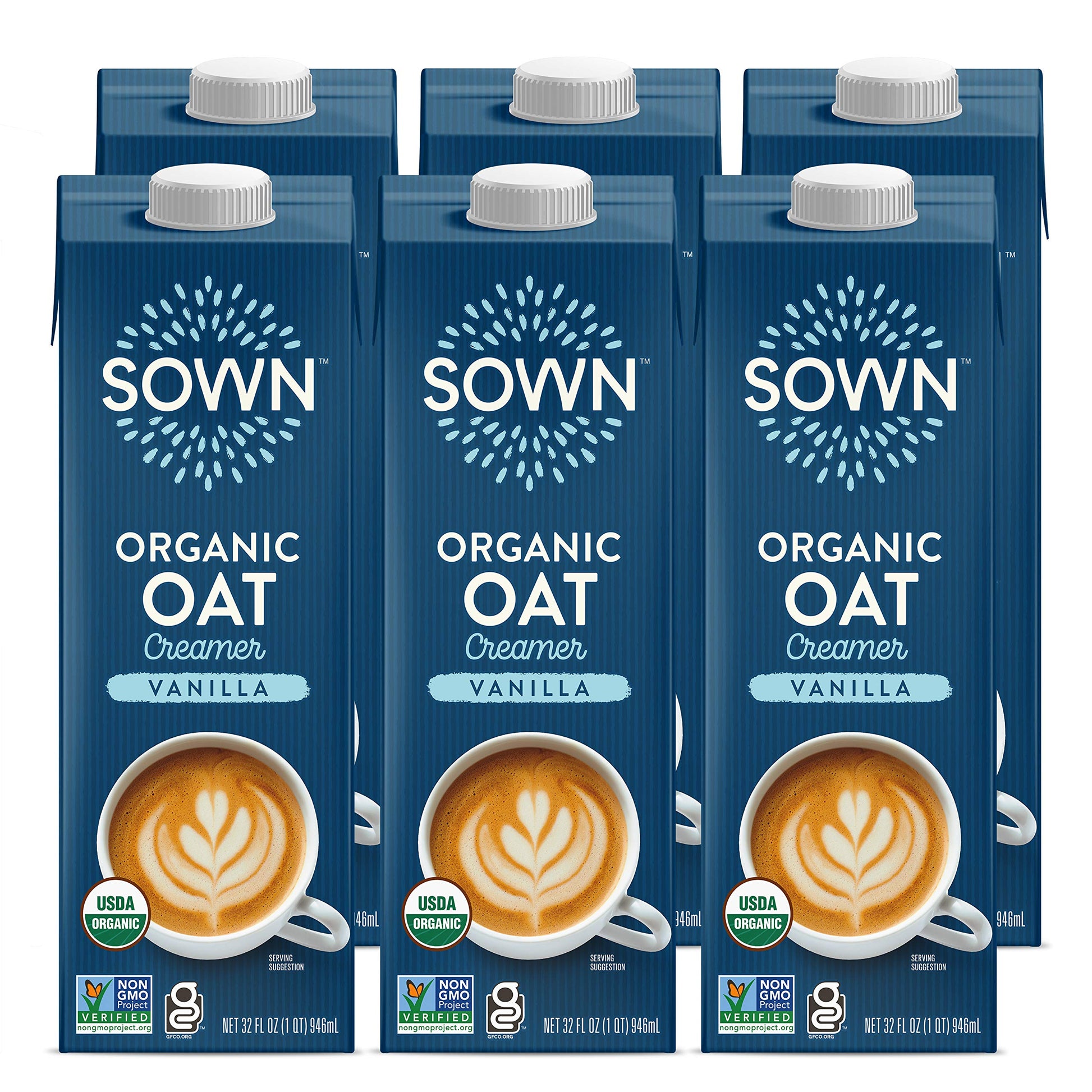 SOWN Organic Oat Creamer Vanilla - Barista Oat Milk Non Dairy Coffee Creamer - Plant Based, Dairy-Free, Vegan, Gluten-Free, Non-