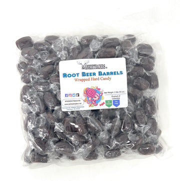 YANKEETRADERS Old Fashioned Candy Barrels, Root Beer, 2 Pound, Brown, Pack of 1