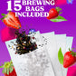 LOVARE Sparkling Splashes Loose Leaf Tea - Black & Green Tea with Strawberry, Goji Berries - 80 g Gift Box with 15 Filters