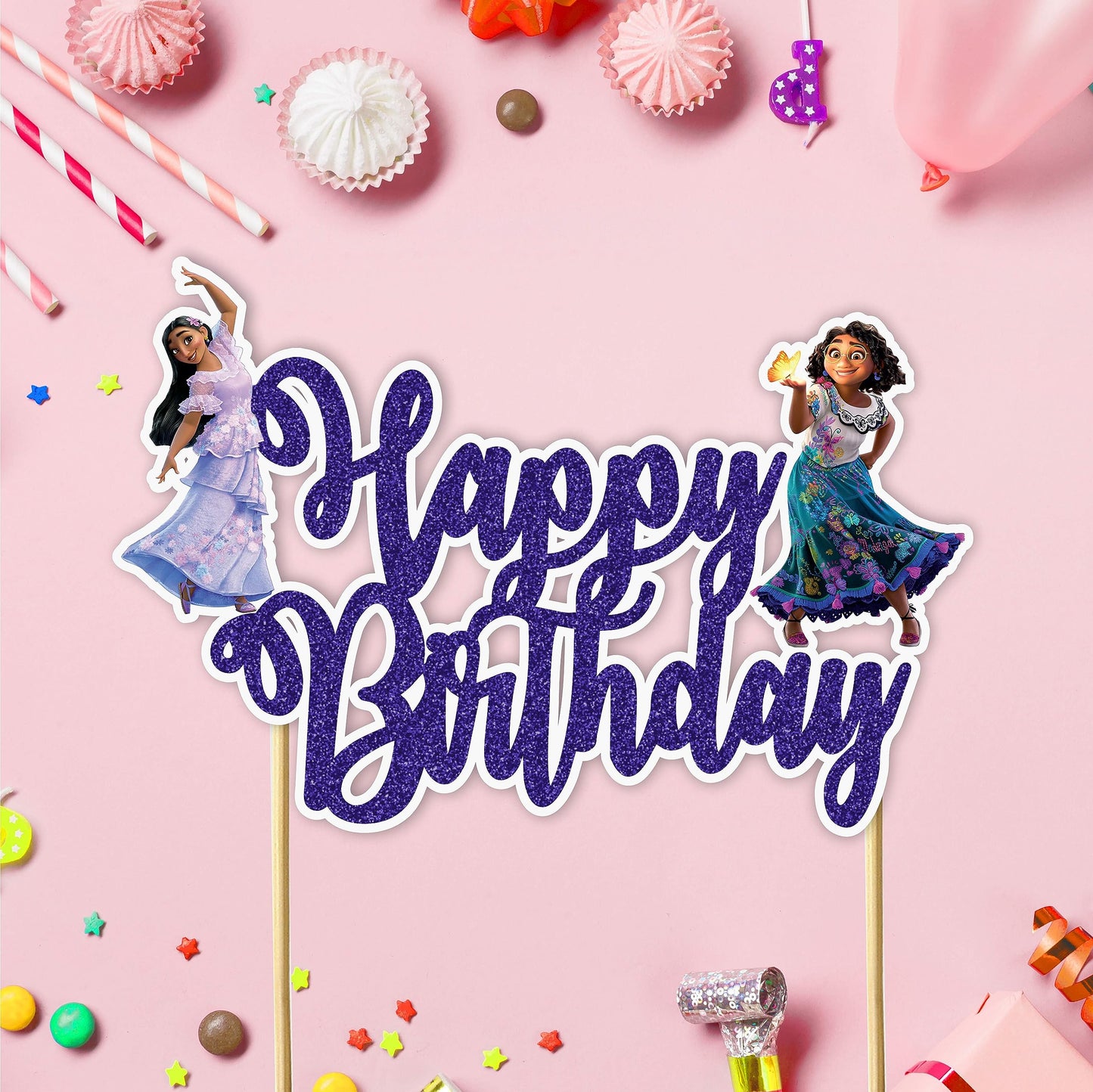 Encato Happy Birthday Cake Topper