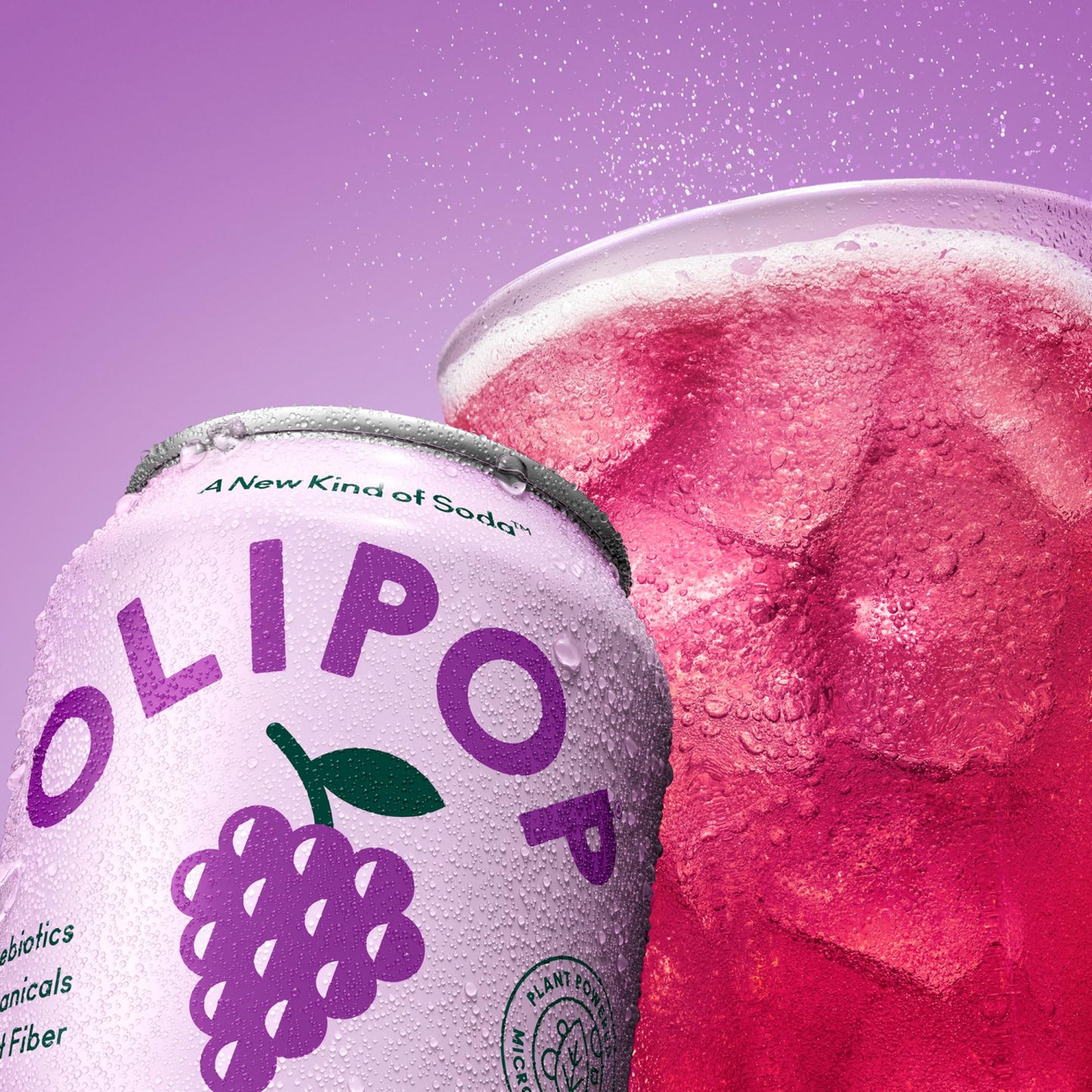 Olipop Prebiotic Soda Pop, Classic Grape, A New Kind Of Soda Packed With Prebiotics, Fiber, And Botanicals, Gluten Free, Vegan, Gmo Free, 12Oz (12-Cans)