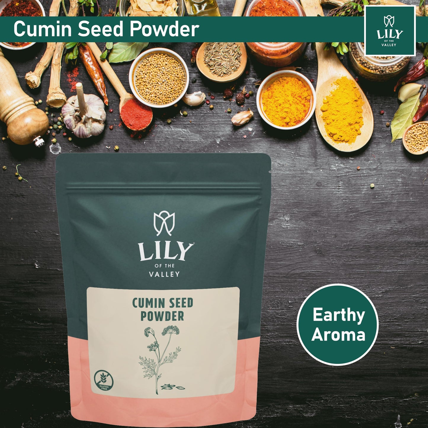 Lily Of The Valley Cumin Powder - Ground Cumin - Great Flavor For Cooking & Baking - 100% Raw Comino Molido Sourced From India -