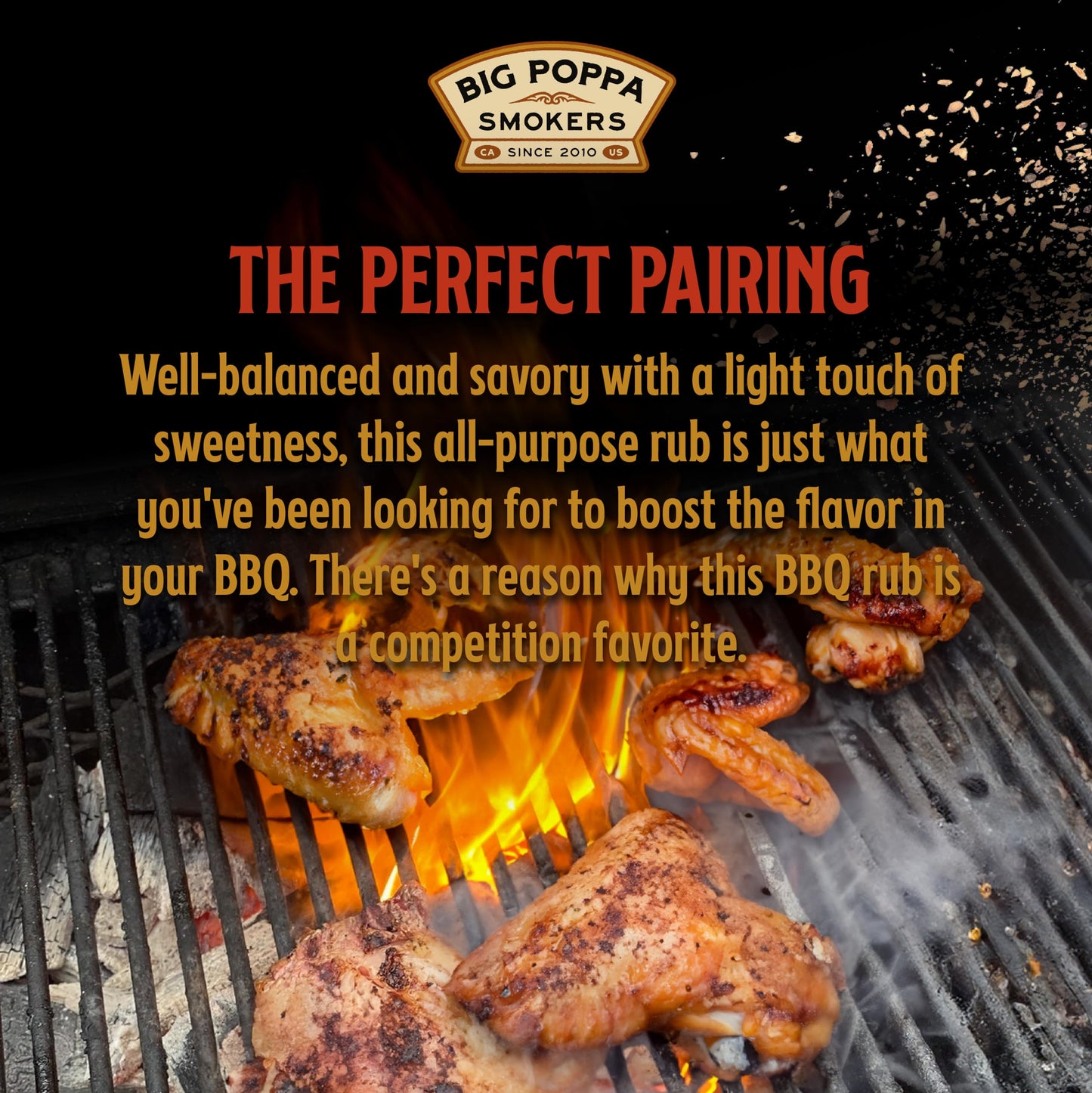 Big Poppa Smokers BBQ Rub – Gluten-Free Seasoning Blend for Meat – 5 lb Bag – Model 121BPS