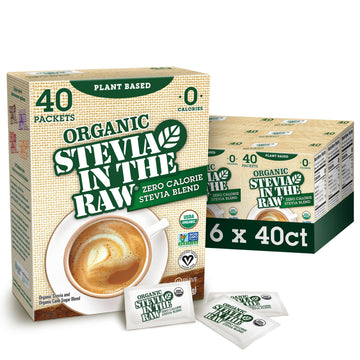 Organic Stevia In The Raw, Plant Based Zero Calorie Natural Sweetener, No Erythritol, Sugar Substitute, Sweetener For Coffee, Ho