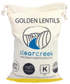 Montana Whole Golden Lentils | 4 lb Linen Drawstring Bag | Non-GMO | Kosher | Vegan | Non-Irradiated (Will Sprout) | Yellow Lent