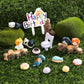 26 Pcs Cat Cake Topper Cute Cat Figurines Cat Happy Birthday Cake Topper Cat Paw Cake Toppers Cat Party Decoration Mini Cat Set