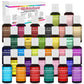 U.S. Cake Supply 30 Color Cake Food Coloring Liqua-Gel Set - 0.75 fl oz Bottles - Yellow, Blue, Green, Violet, Navy Blue, Golden, White