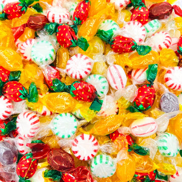 Hard Candy Assortment - Arcor Honey, Starlights, Strawberry, Butterscotch, Cinnamon Drops (2 Pound Bag - Approx. 175 Count)