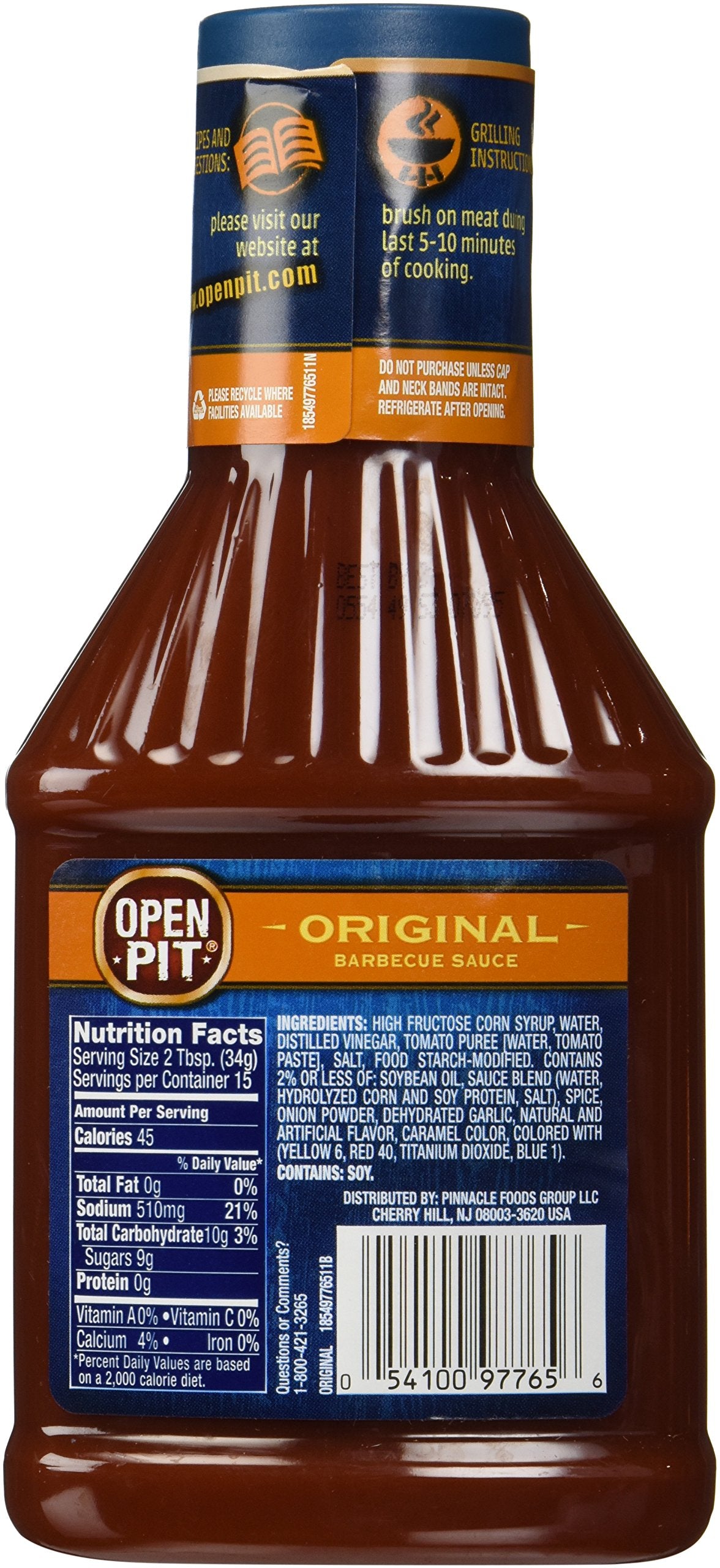 Open Pit Original Bbq Sauce, 18 Oz (Pack Of 3)