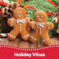 SEWANTA Gingerbread Cookie Kit Set of 16 - Includes Cookies, Tray, Color Tips, Crystals - Holiday Fun Activity for Kids - Brown