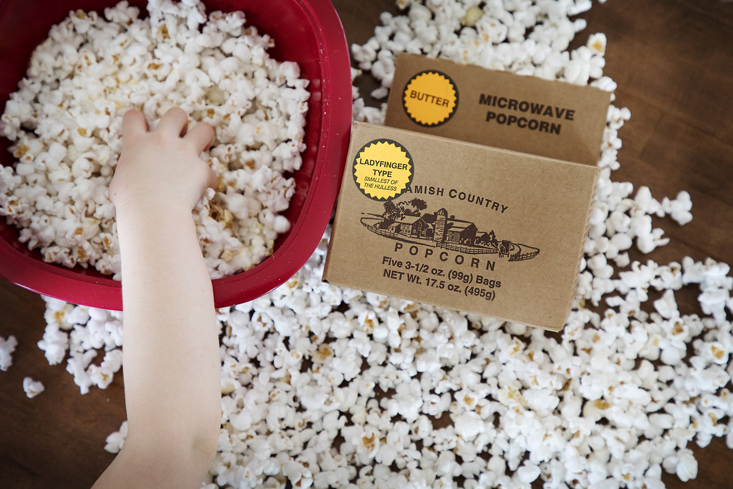 Amish Country Popcorn | Old Fashioned Microwave Popcorn | Non-Gmo, Gluten Free, Microwaveable And Kosher (Ladyfinger Butter - 5