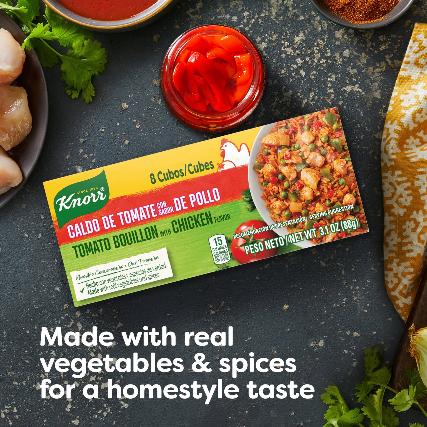 Knorr Savoury Sauce Tomato Chicken 8 Count, 3.1 Oz