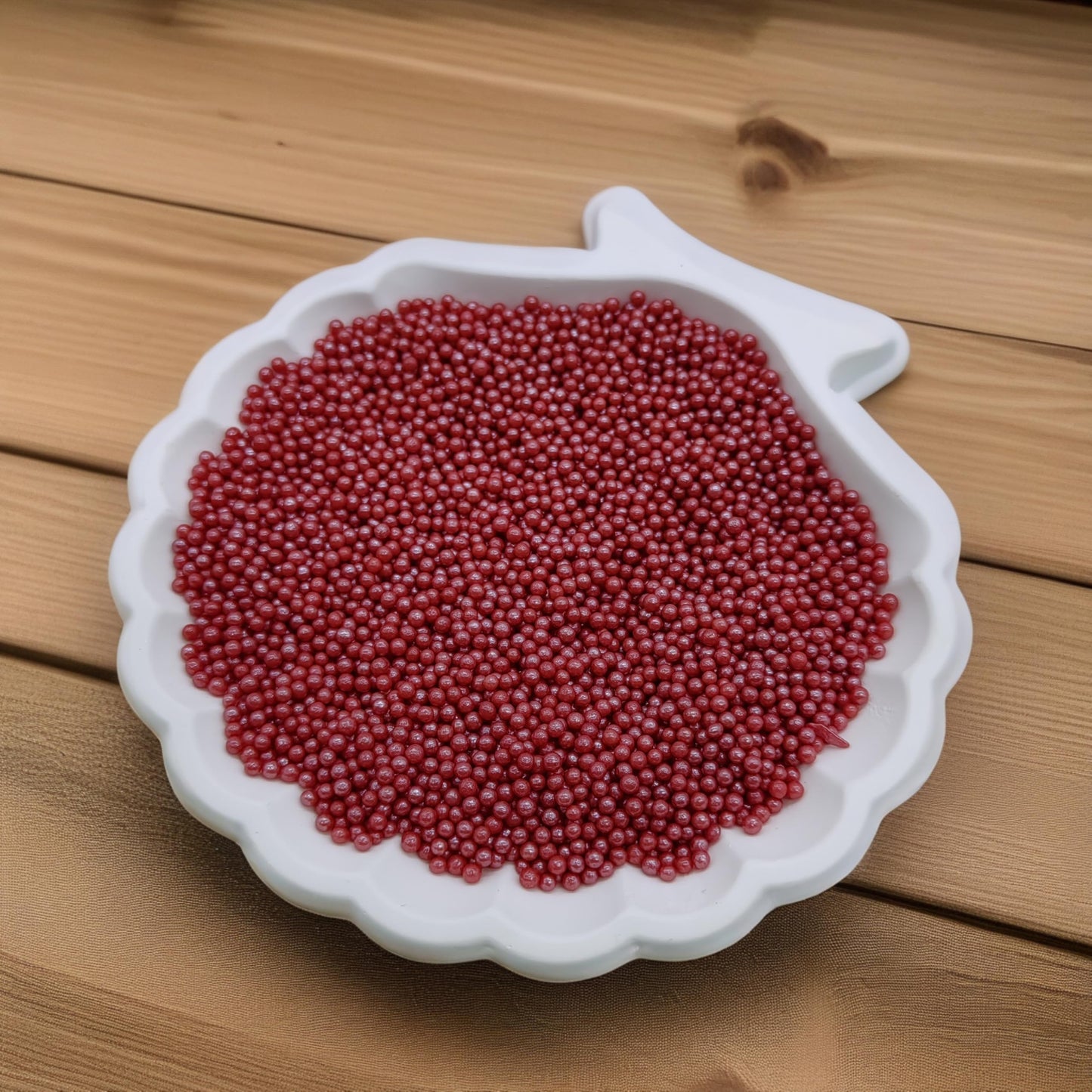 Edible Red Pearl Sugar Sprinkles Candy 2mm Mini Pearls Cake Decorations Cupcake Toppers Cookie Decorating Perfect for Wedding Pa