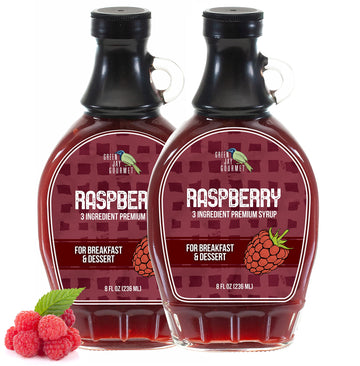 Green Jay Gourmet Raspberry Syrup - All-Natural Pancake & Waffle Syrup - 2 x 8 Fl Oz