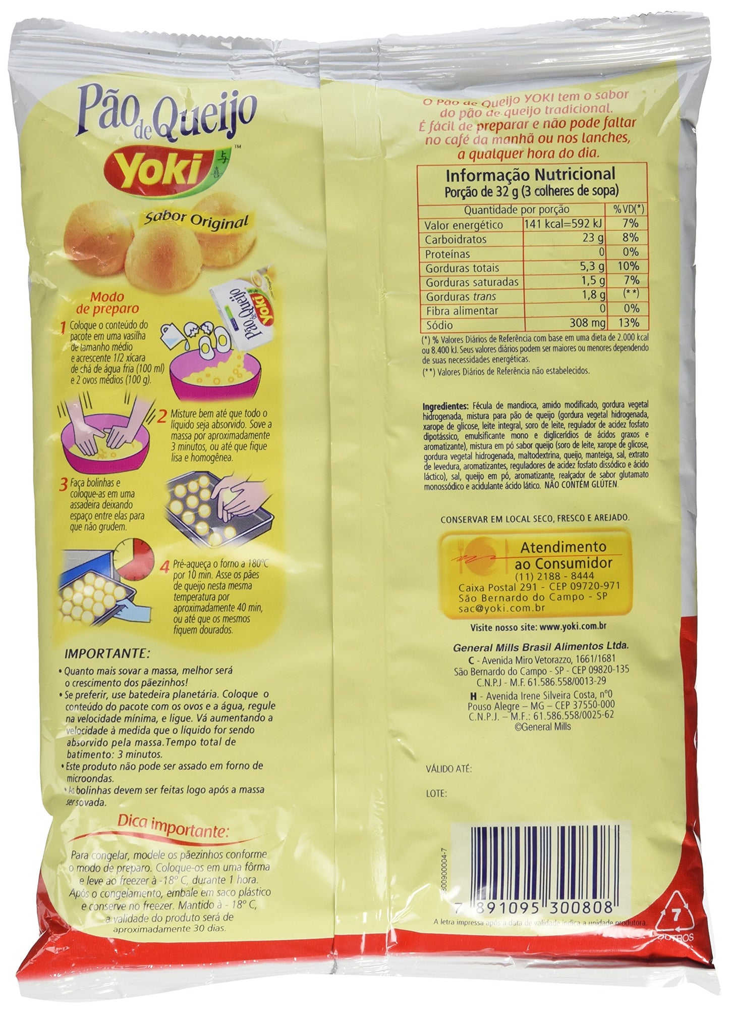 Cheese Bread Mix - Mistura para Po de Queijo - Yoki - 8.8 Ounce (Pack of 4)