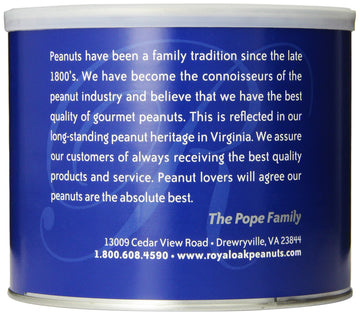 Royaloak Gourmet Virginia Salted Peanuts - 40 Ounce Tins, Pack of 2