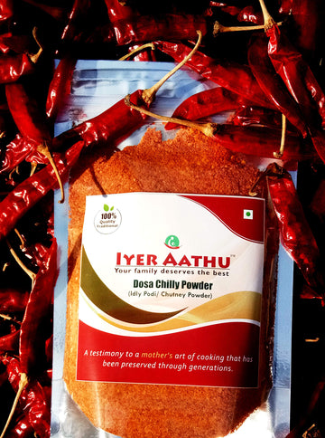 Iyer Aathu Dosa Chilli Powder/Idly Chutney Powder 250 Grams (Traditional Spicy)