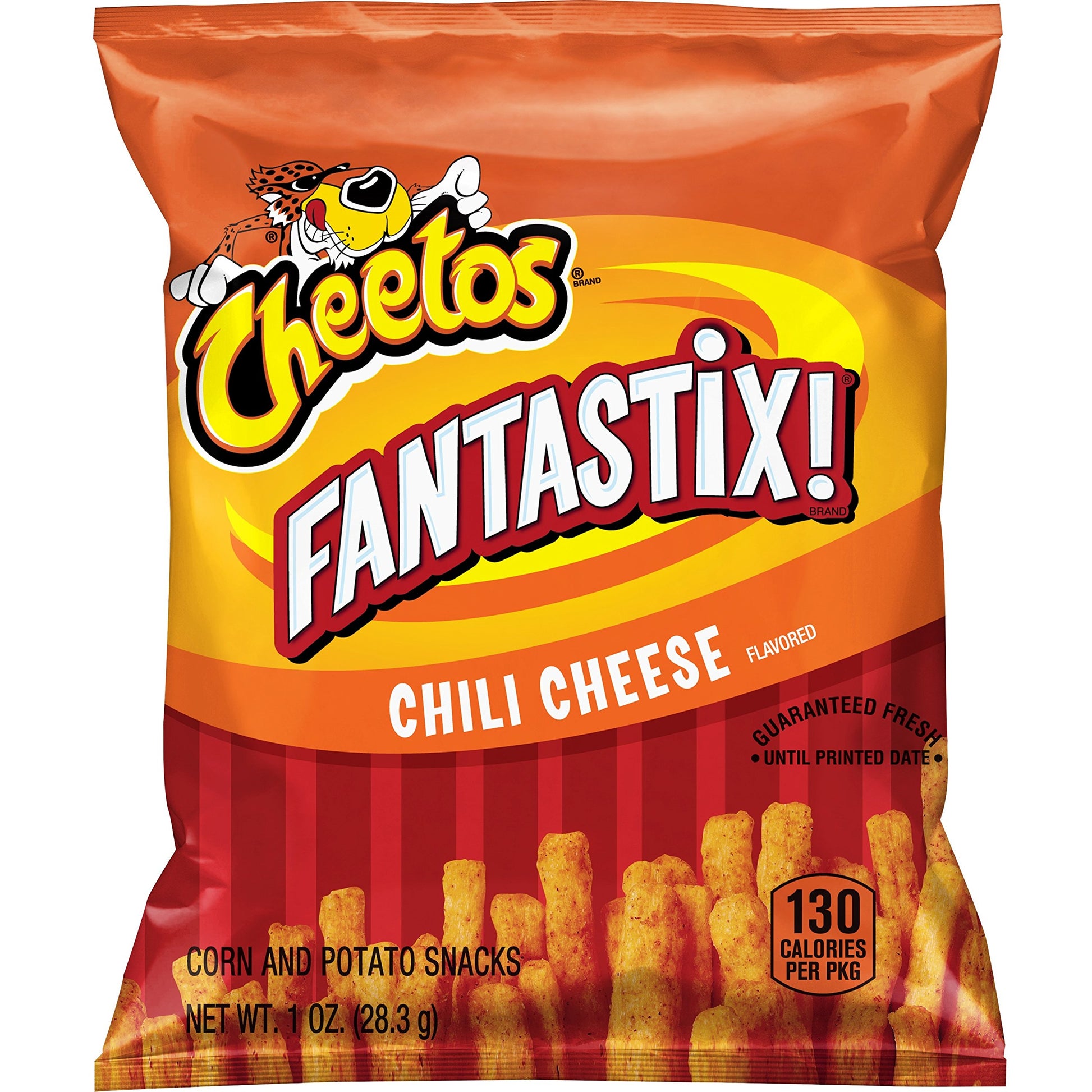 Cheetos Fantastix Chili Cheese Flavored Potato And Corn Snacks, 1 Ounce (Pack Of 104)