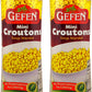 Gefen Mini Croutons Soup Mandel 14Oz (2 Pack) Toasted Soup Crackers In A Resealable Container, No Preservatives, No Coloring, Certified Kosher