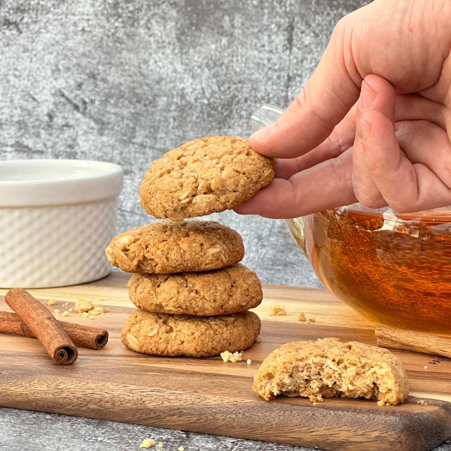 Sugar Free, Low Fat, Gluten Free, Dairy Free, Flche Healthy Treats, 5 Soft Baked Cookies 3.35Oz (95G) (Pack Of 1) (Oatmeal)
