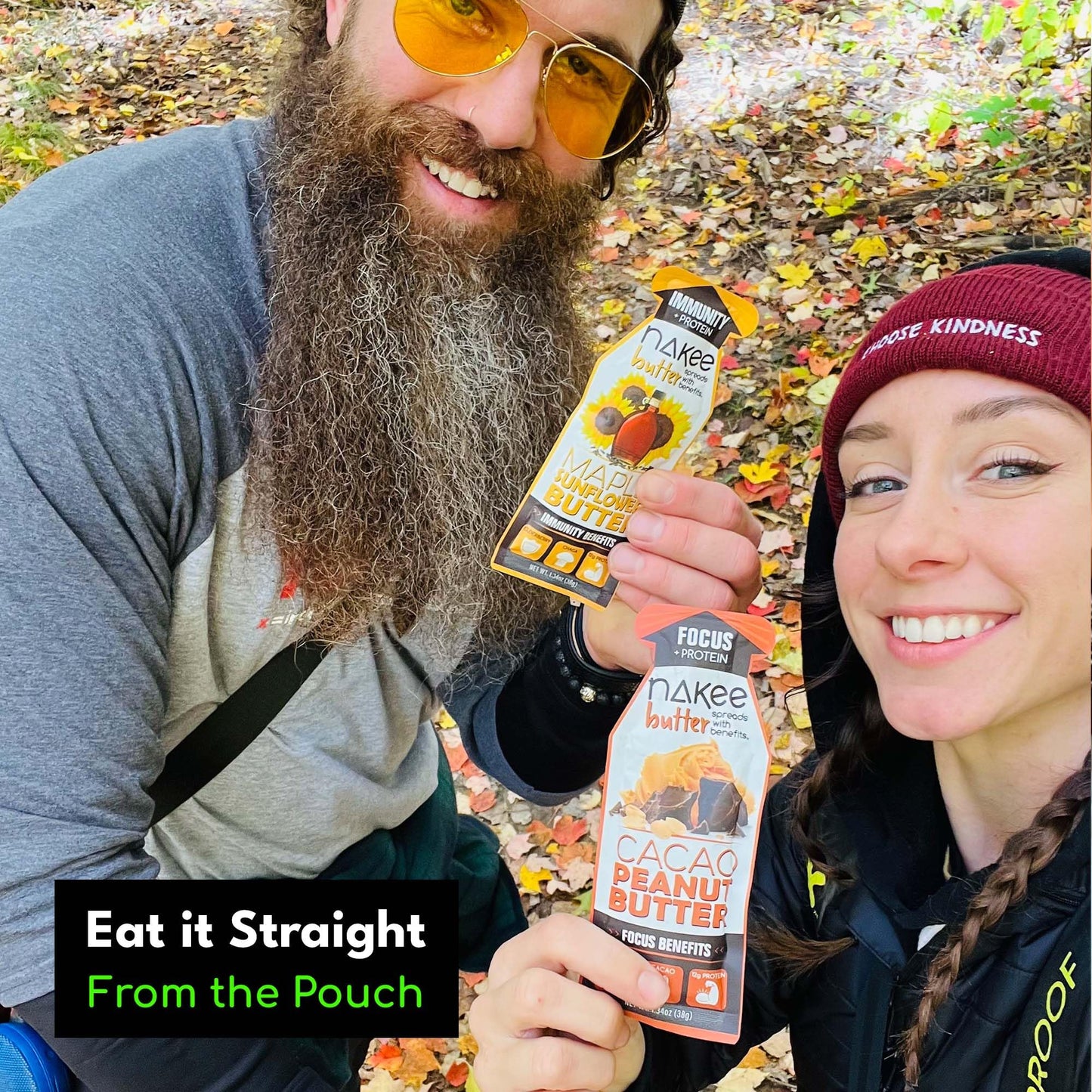 Nakee Butter High-Protein Keto Peanut Butter with Cacao & MCT Oil, 12g Protein, 1.34 oz (Pack of 6)