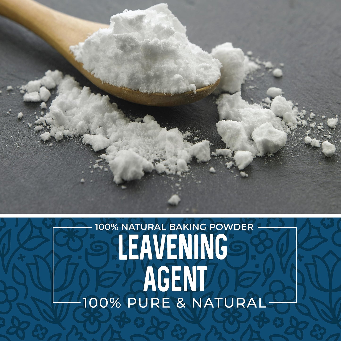 Herbaila Aluminum Free Baking Powder, 16oz Double Acting Leavening Agent, Non-GMO, Made in Canada, Perfect for Cooking and Baking