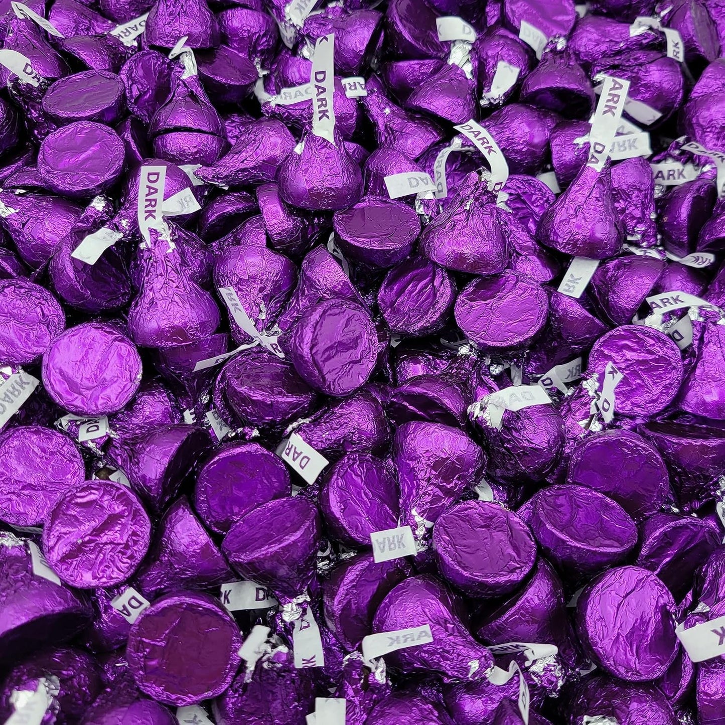 Kisses Special Dark Chocolate - 2 LB (Approx. 200 pcs) - Bulk Individually Wrapped Purple Foil Candy