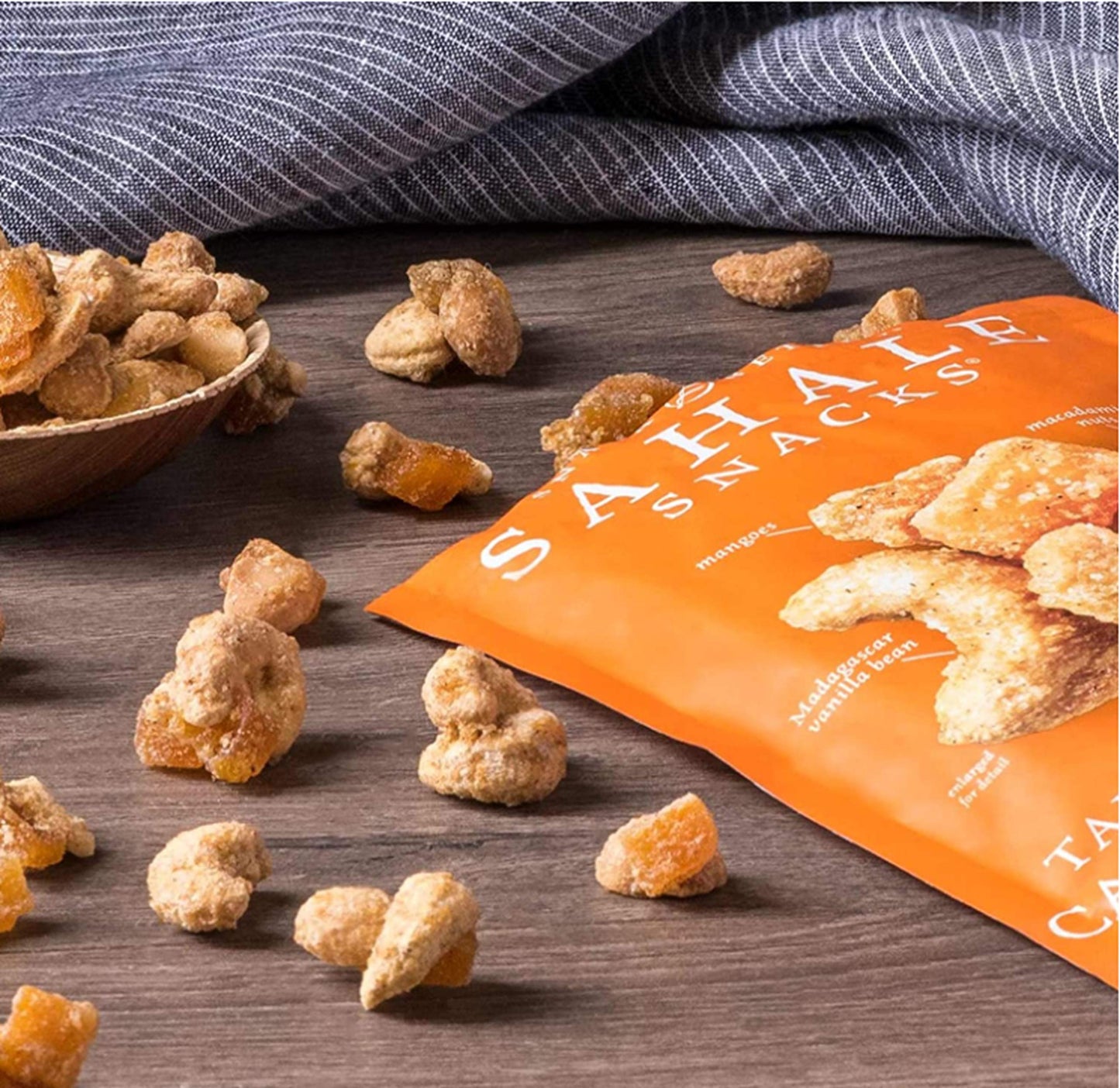 Sahale Snacks Tangerine Vanilla Cashew Macadamia Glazed Mix, 4 Ounces
