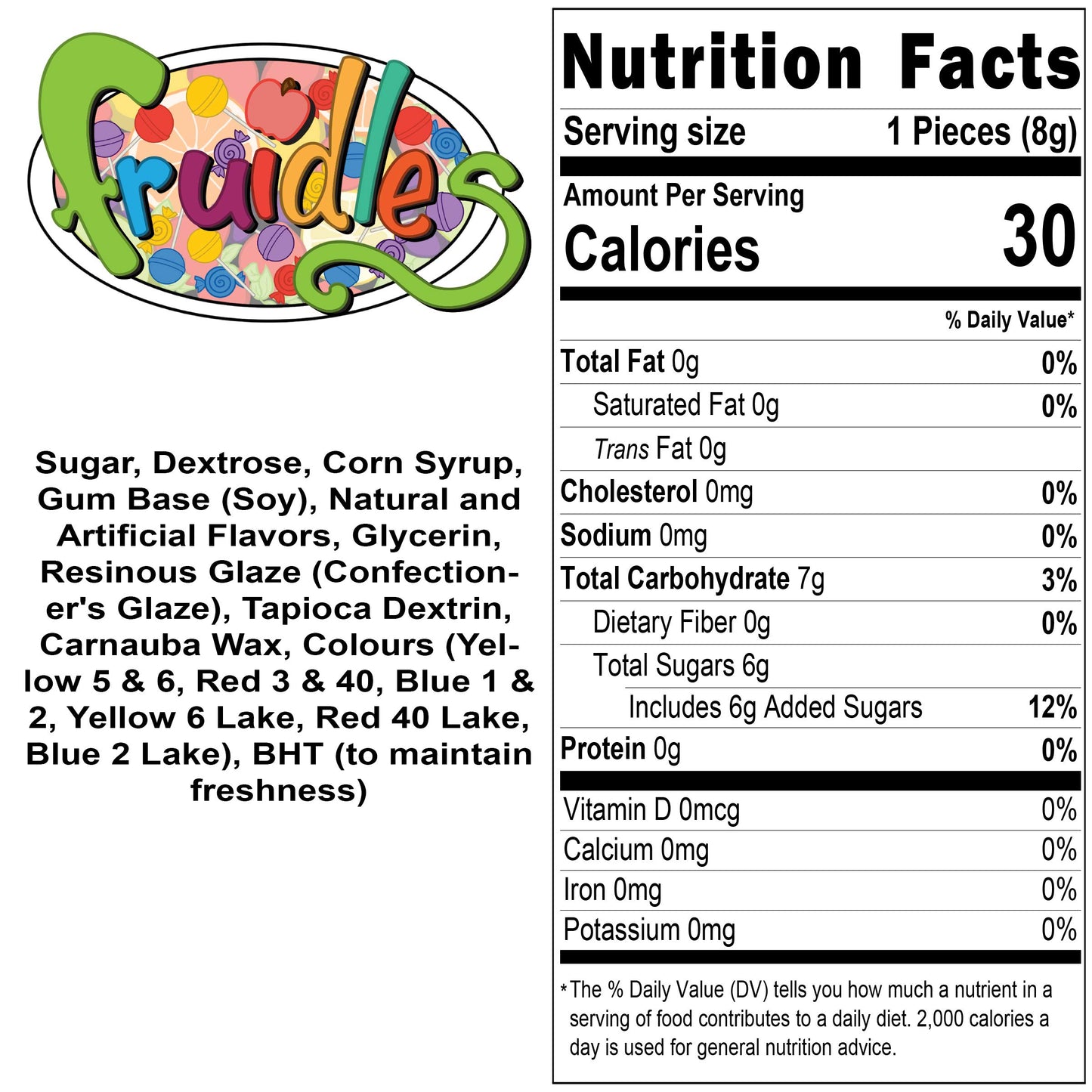 Fruidles Chiclets Gum Chicle Tabs, Candy Buffet Treats, Machine Size Refills, Kosher Certified Parve (Mixed Fruit Flavor, Half-P
