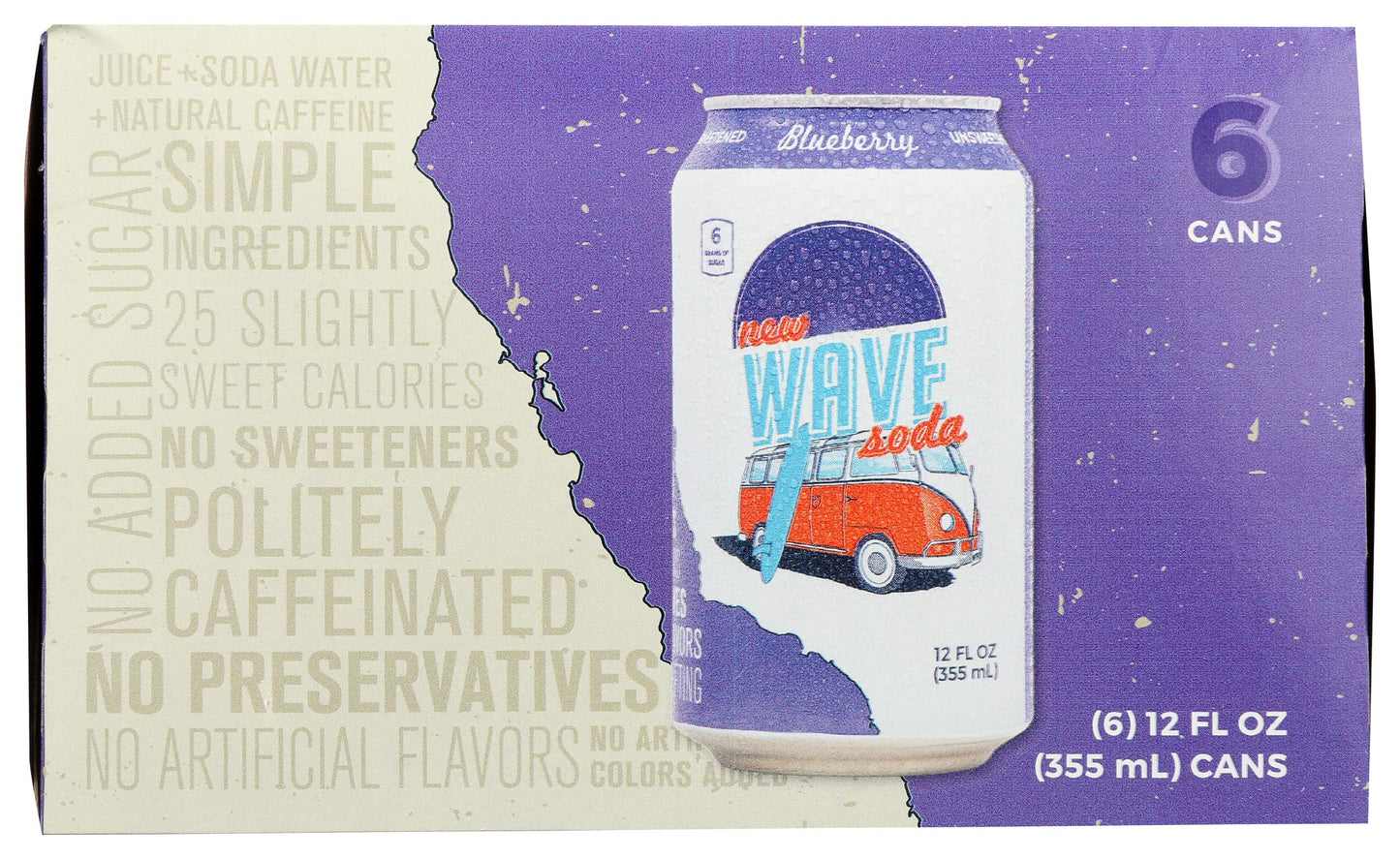 Wave Soda Bluebery 6Pack ( 12 X 12 Oz   )