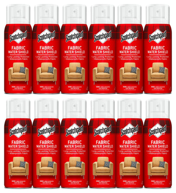 Scotchgard Fabric & Upholstery Protector, Repels Liquids, Blocks Stains, 12 Cans, 120 Ounces Total