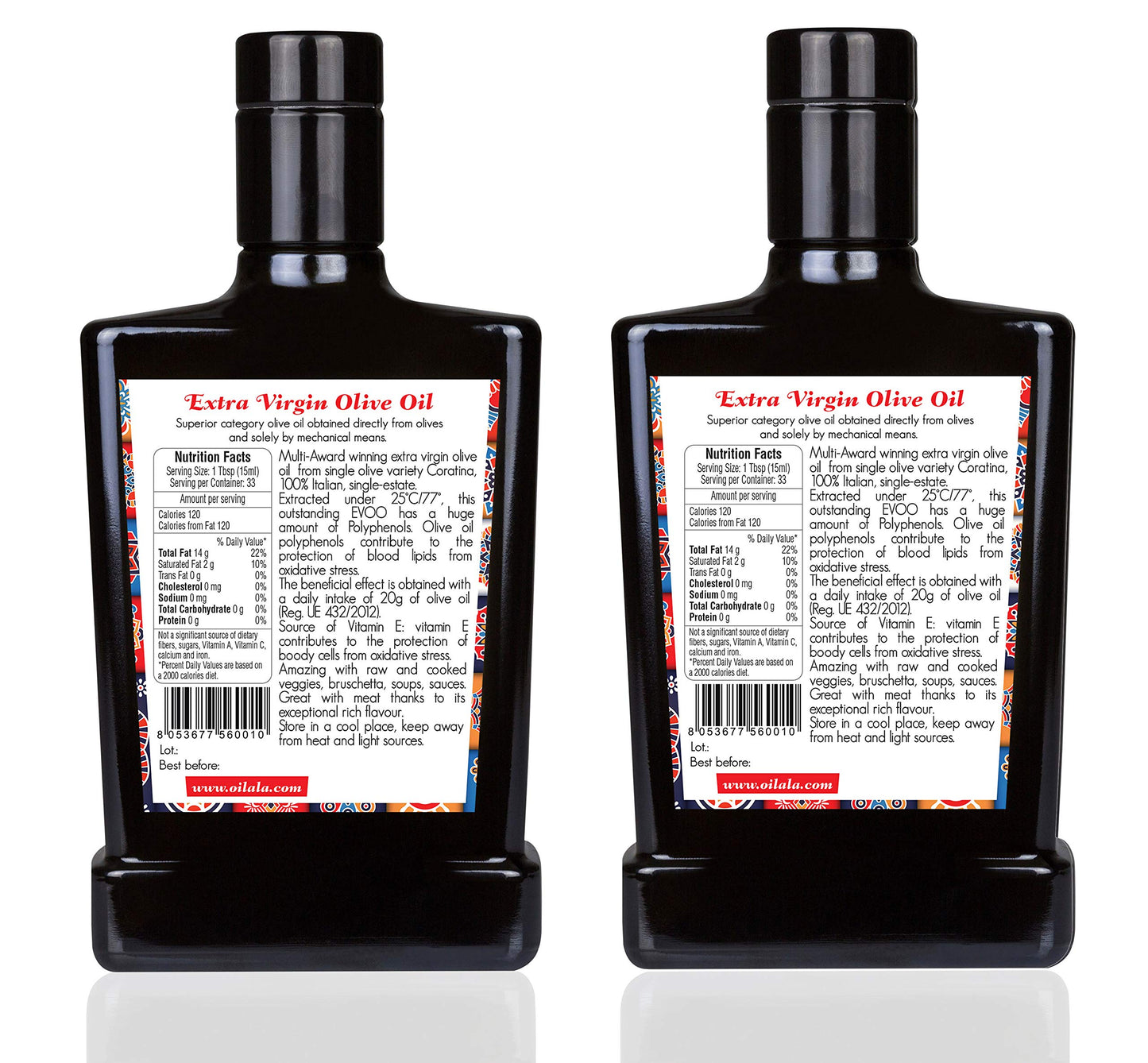 Oilala Extra Virgin Olive Oil, Robust Flavor, 2024 Gold Medal, Polyphenol Rich 707 Mg/Kg Filtered,Italian Family Farm Puglia, It