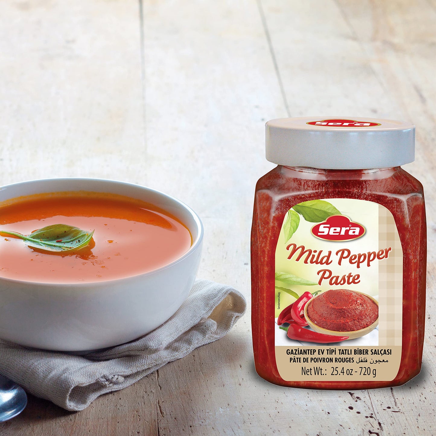 Sera Mild Pepper Paste 25.4 Oz Jar (6 PACK) | No Sugar | No Artificial Preservatives | Add a Unique, Peppery and Spicy Flavor to