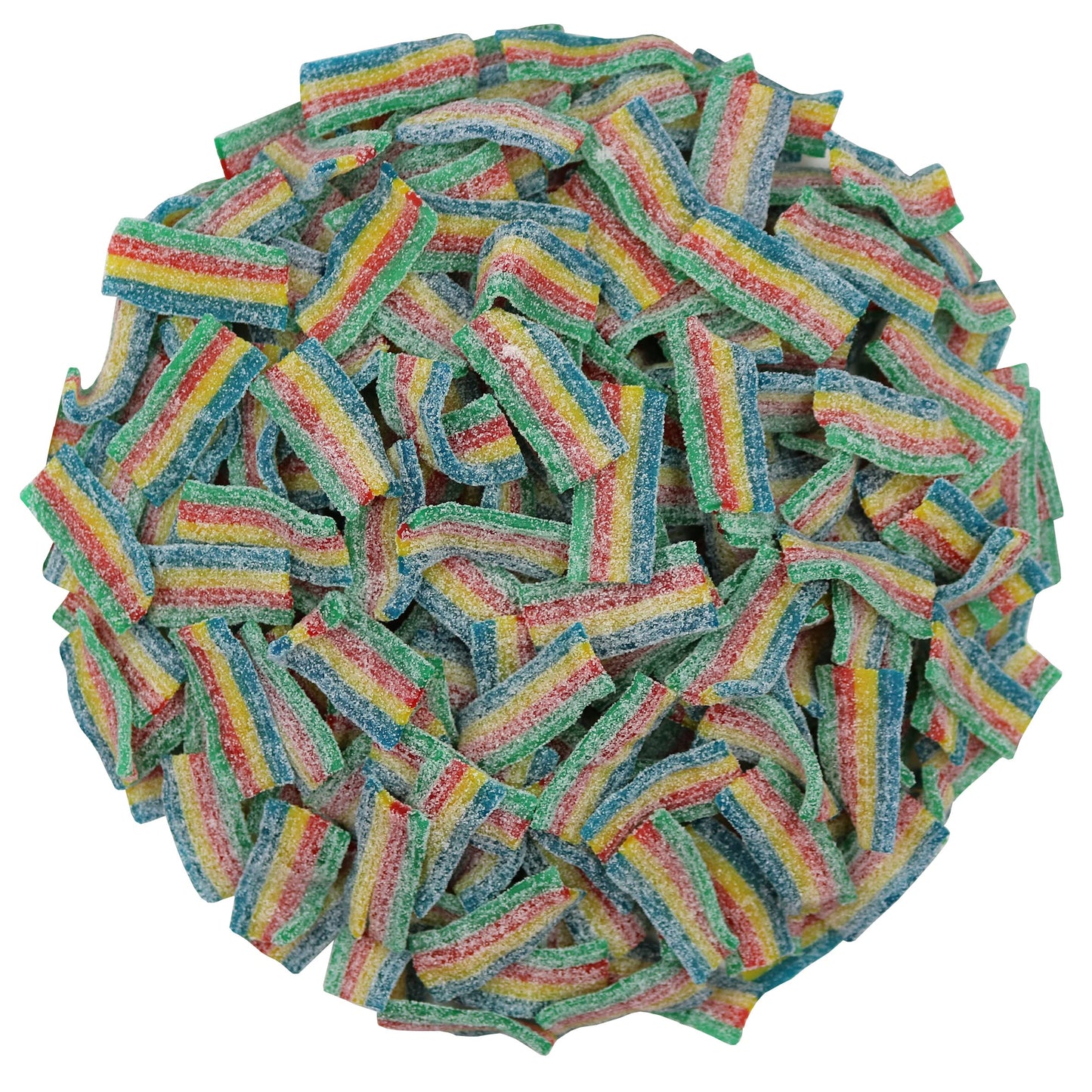 Variety Color Sour Gummy Belts (Mini Rainbow Bites, 2 LB)