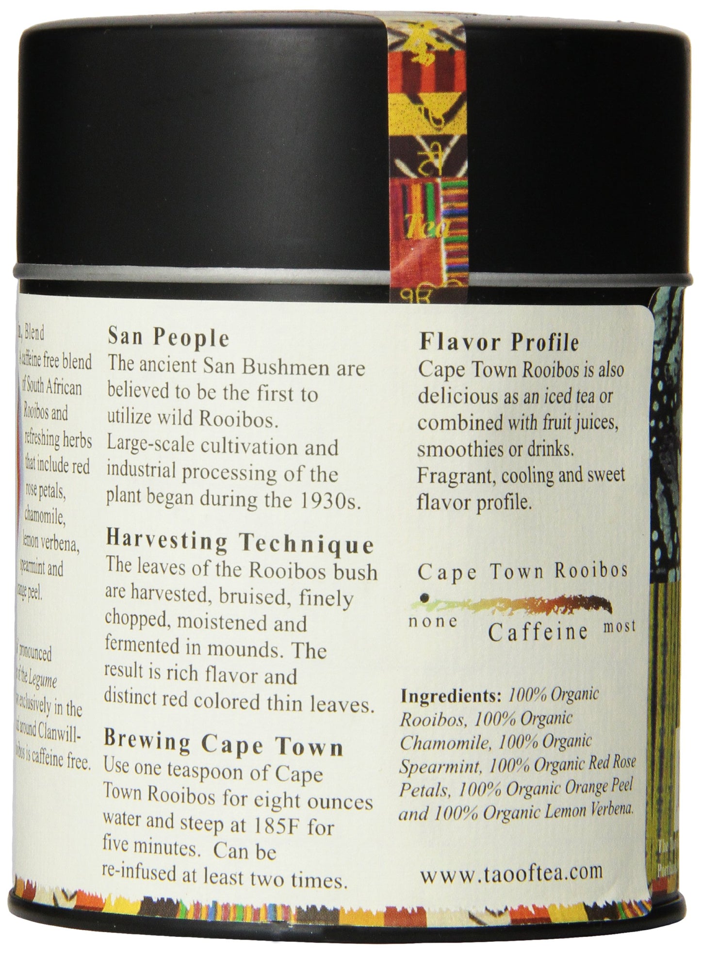 The Tao Of Tea, Cape Town Rooibos Tea, Loose Leaf, 4 Ounce Tin