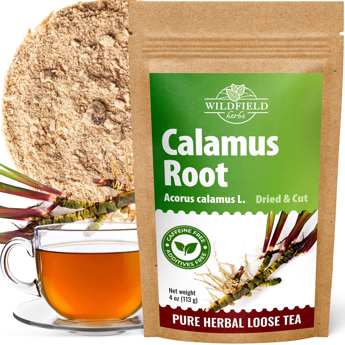 4 oz. Calamus Root Herbal Tea (Acorus Calamus) - 113g Calamus Herb Root Tea Raiz De Calamo