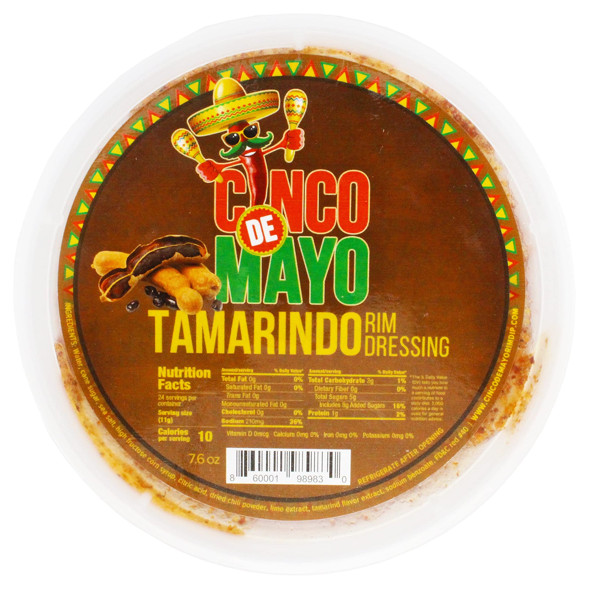 Cinco de Mayo Tamarindo Rim Dip Cocktail Rim Dressing - 3 Pack (3 x 7.6 oz. Containers) - Glass