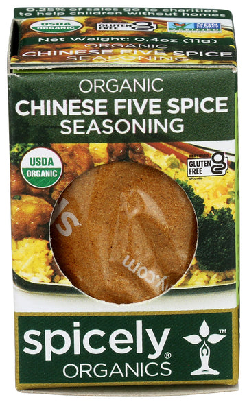 Spicely Organic Seasoning Chinese Five Spice 0.40 Ounce ecoBox Certified Gluten-Free