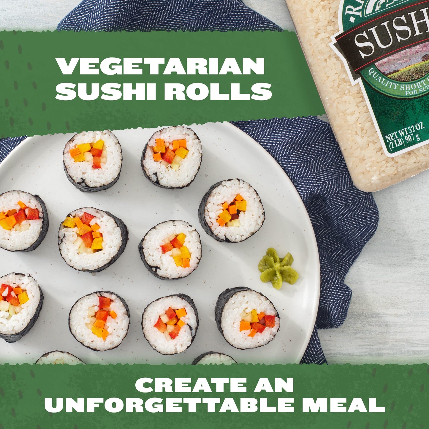RiceSelect Sushi Rice, 32 OZ (Pack of 4), Model 49-425, Perfect for Sushi and Asian Dishes
