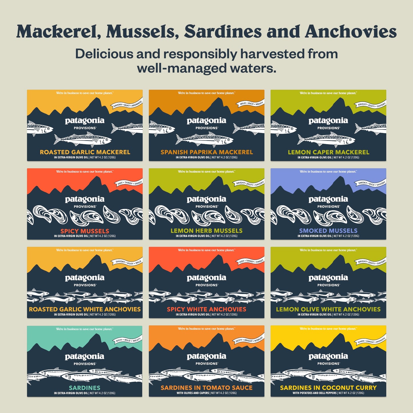 Patagonia Provisions Smoked Mussels in Olive Oil - 4.2 oz, Gluten Free, 18g Protein per Tin
