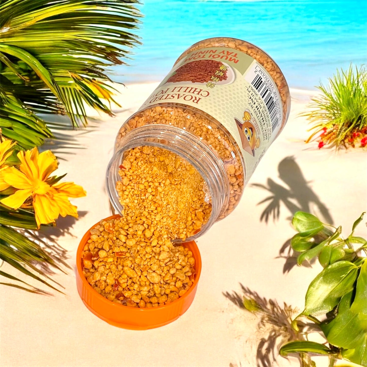 3 Packs - Roasted Shrimp Salt Chili Powder - Muoi Tom - 6.3 Oz Per Bottle With 3 Bottles Per Order