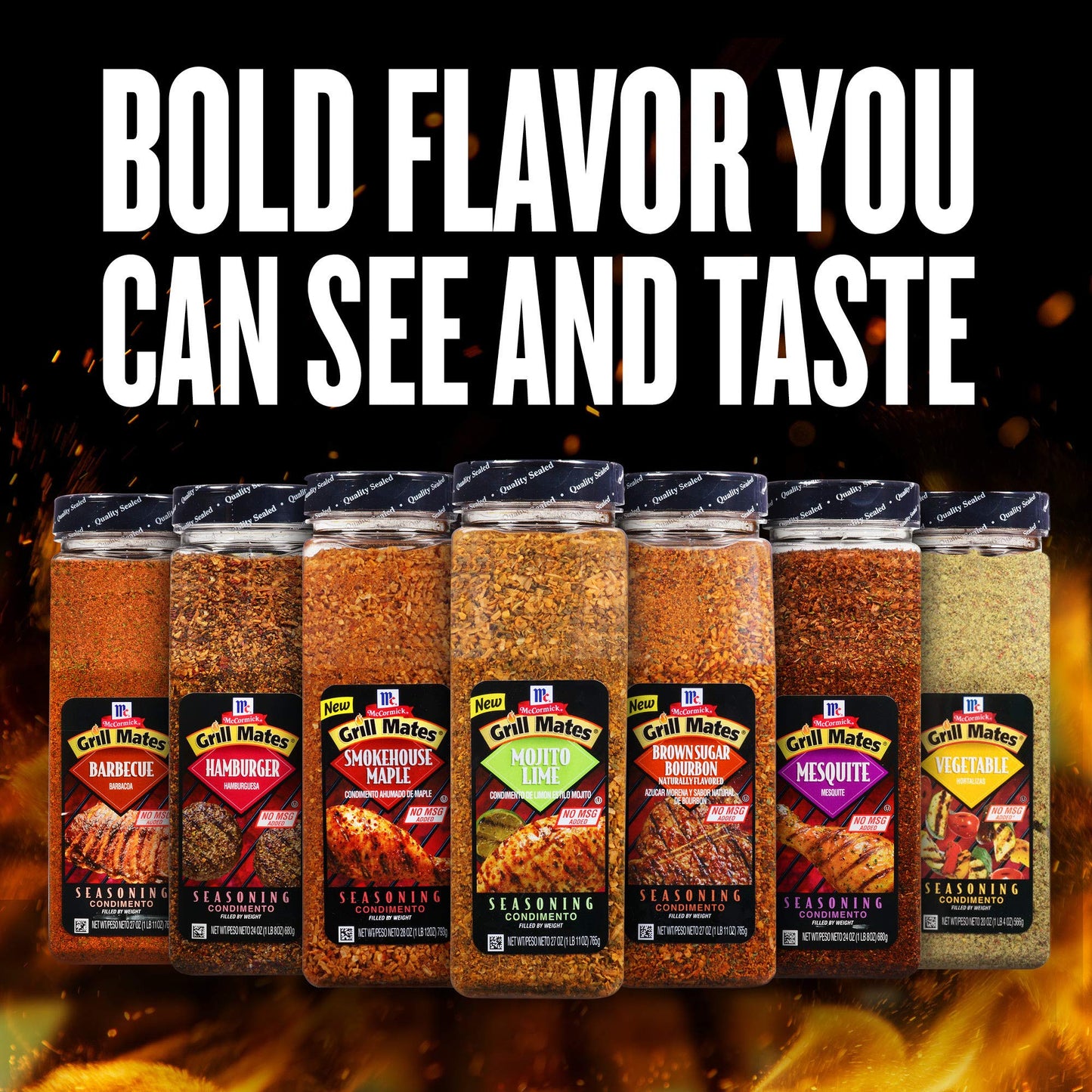 McCormick Grill Mates Mesquite Seasoning - 24 oz Container, Versatile BBQ Spice, Red Color
