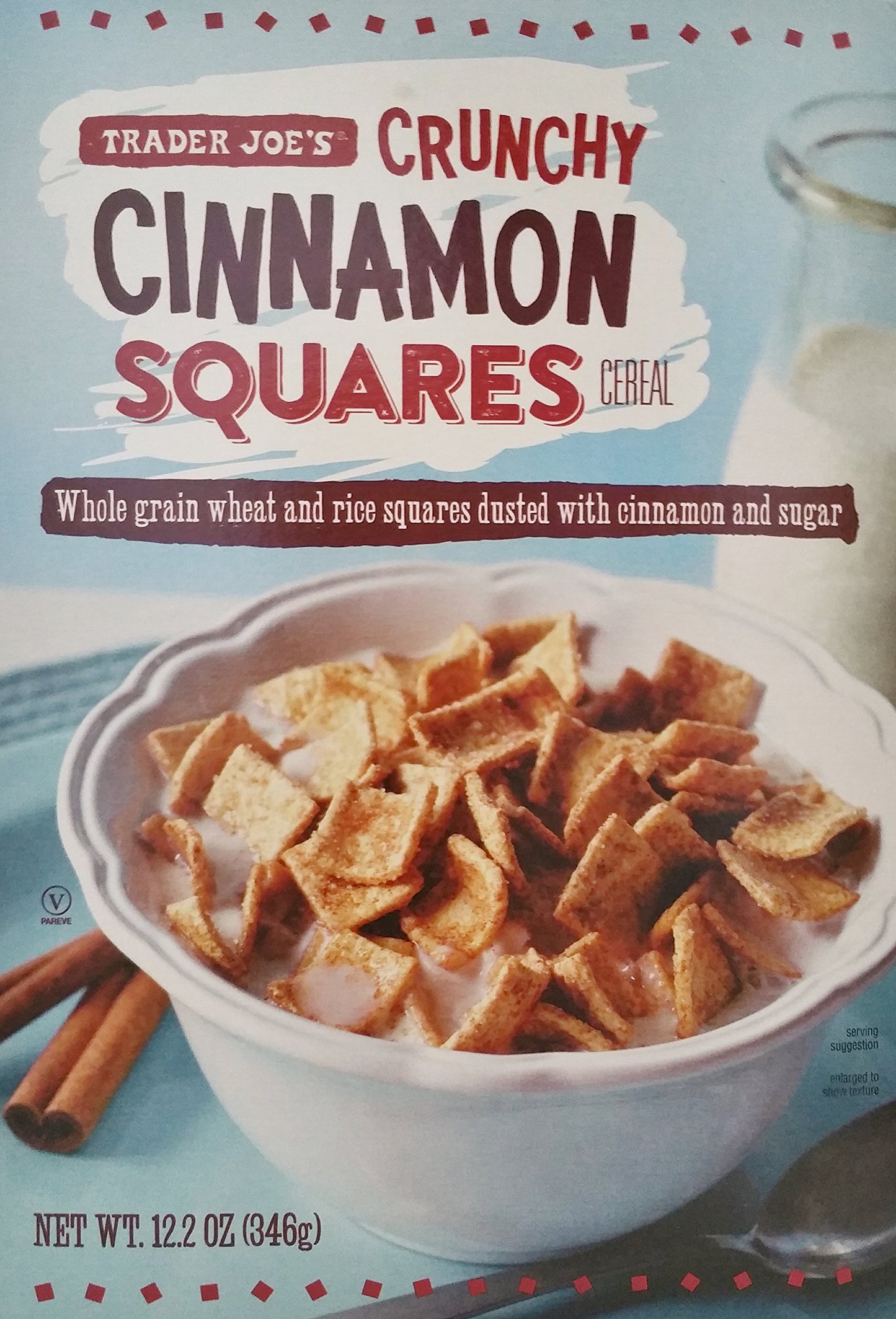 Trader Joeas - Crunchy Cinnamon Squares Cereal - Net Wt. 12.2 Oz (346G)