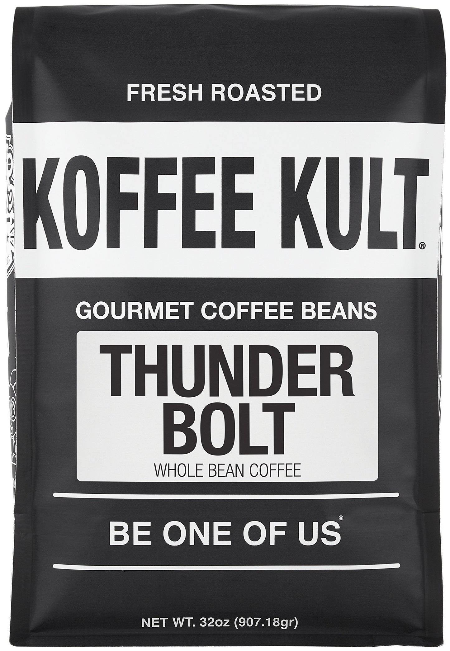 Koffee Kult Dark French Roast Whole Bean Coffee, 100% Arabica, 32oz Resealable Package