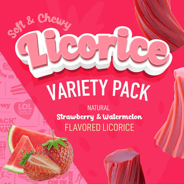 Wiley Wallaby 24 Ounce Classic Red & Watermelon Classic Gourmet Australian Style Soft & Chewy Licorice Candy Variety Pack Twists