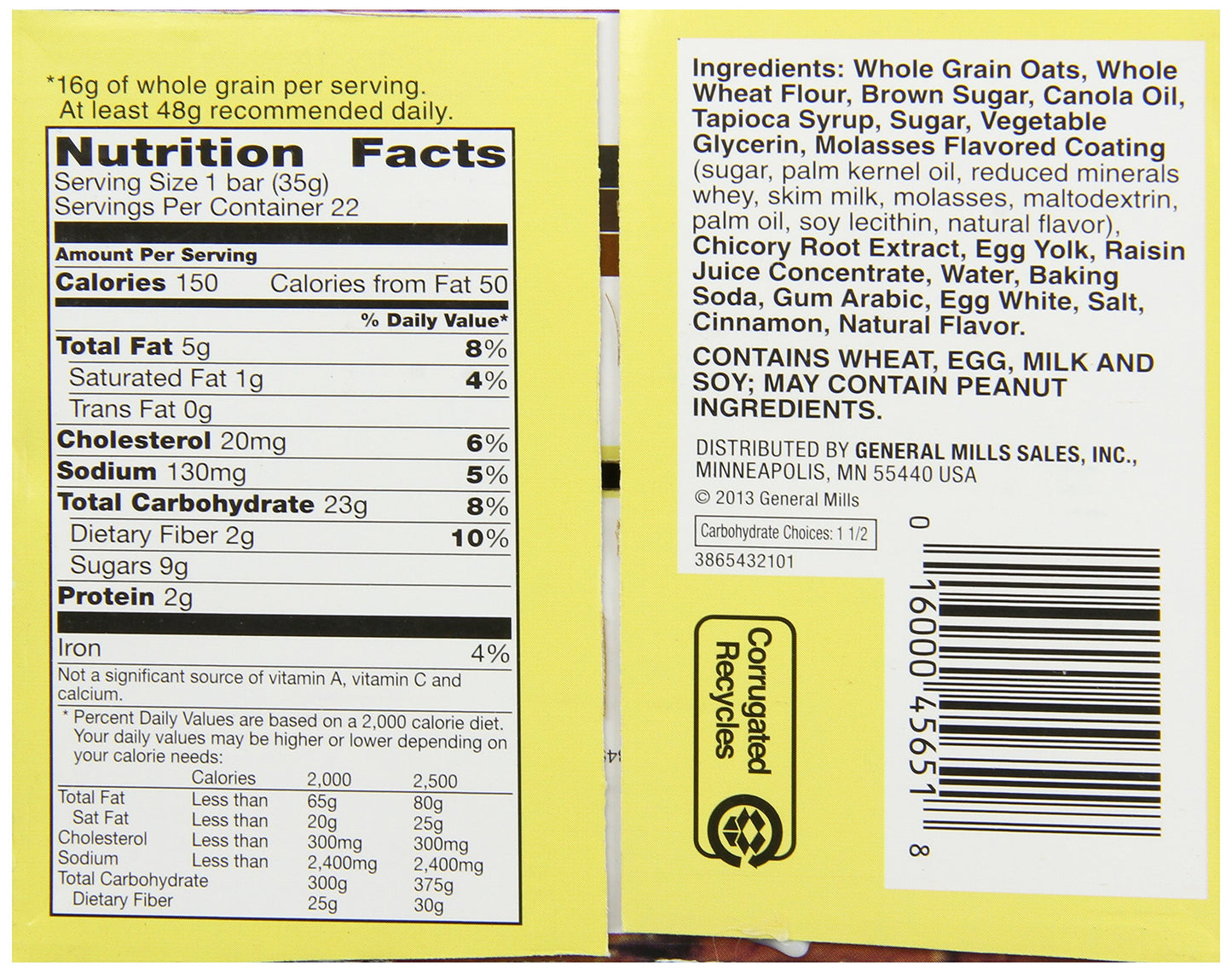 Nature Valley Soft-Baked Oatmeal Squares, Cinnamon Brown Sugar, 22 Count