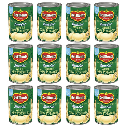 DEL MONTE FRESH CUT Whole New Canned Potatoes, Canned Vegetables, 12 Pack, 14.5 oz Can